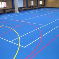 polyurethane indoor multisport utility flooring